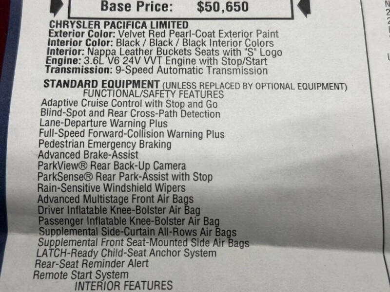 2023 Chrysler Pacifica Limited