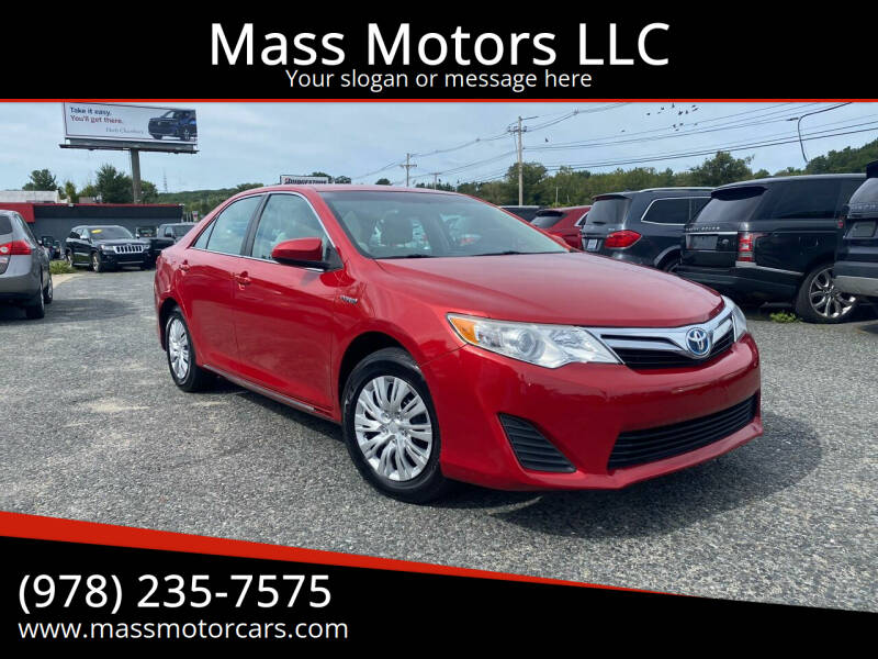 2014 Toyota Camry Hybrid for sale at Mass Motors LLC in Worcester MA