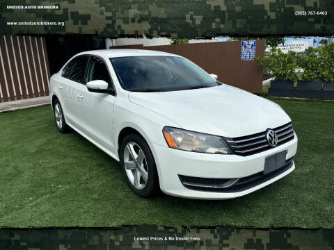 2014 Volkswagen Passat for sale at UNITED AUTO BROKERS in Hollywood FL