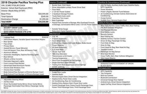 2018 Chrysler Pacifica Touring Plus