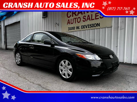 2006 Honda Civic for sale at CRANSH AUTO SALES, INC in Arlington TX