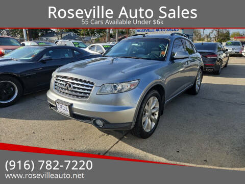 2003 Infiniti FX35 for sale at Roseville Auto Sales in Roseville CA