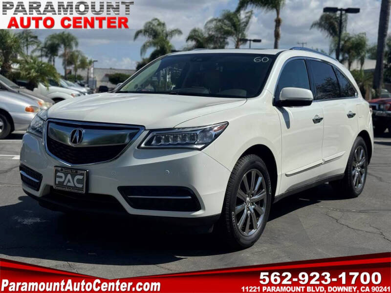 2016 Acura MDX for sale at PARAMOUNT AUTO CENTER in Downey CA