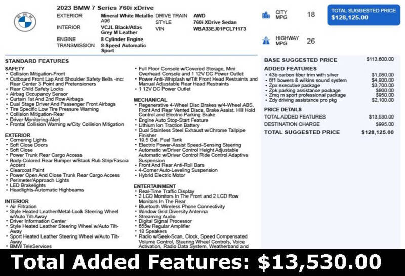 2023 BMW 7 Series 760i xDrive
