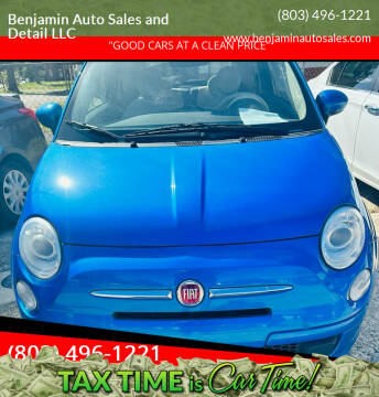 2015 FIAT 500 for sale at Benjamin Auto Sales and Detail LLC in Holly Hill SC