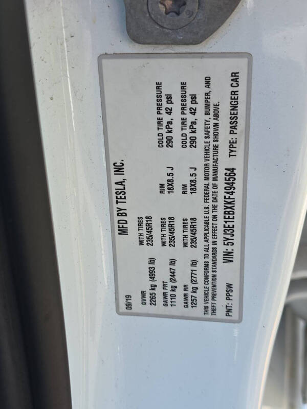 2019 Tesla Model 3 Long Range