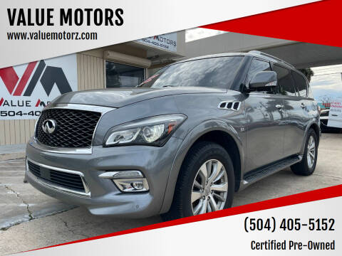 2017 Infiniti QX80 for sale at VALUE MOTORS in Kenner LA