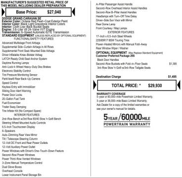 2019 Dodge Grand Caravan SE