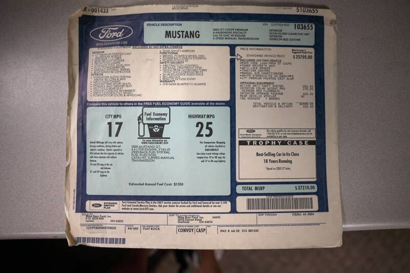 2005 Ford Mustang GT Premium