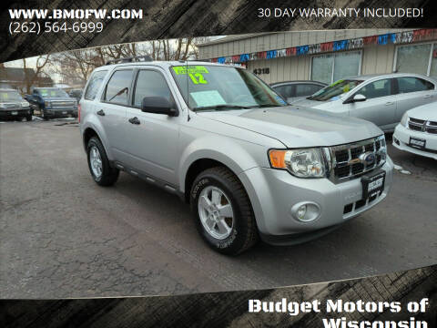 2012 Ford Escape for sale at Budget Motors of Wisconsin in Racine WI