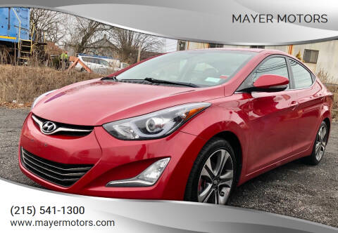 2014 Hyundai Elantra for sale at Mayer Motors in Pennsburg PA