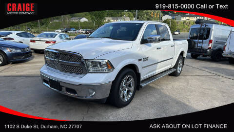 2017 RAM 1500 for sale at CRAIGE MOTOR CO in Durham NC