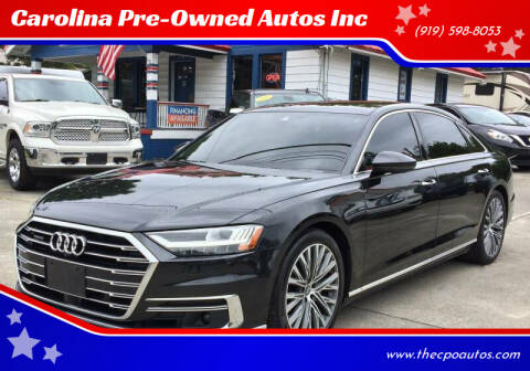 2019 Audi A8 L for sale at Carolina Pre-Owned Autos Inc in Durham NC