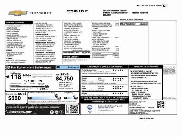 2020 Chevrolet Bolt EV LT