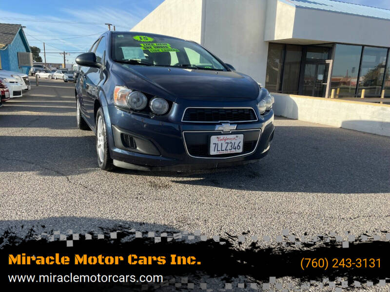 2015 Chevrolet Sonic for sale at Miracle Motor Cars Inc. in Victorville CA