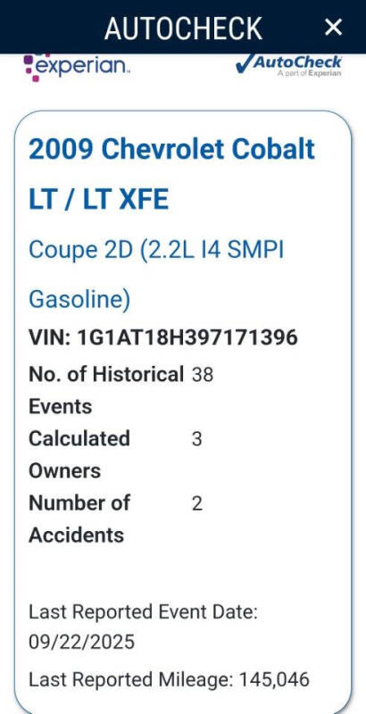 2009 Chevrolet Cobalt LT