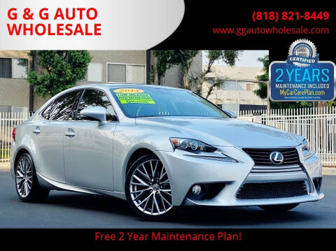 2014 Lexus IS 250 for sale at G & G AUTO WHOLESALE in North Hollywood CA