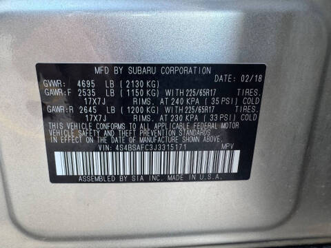 2018 Subaru Outback 2.5i Premium