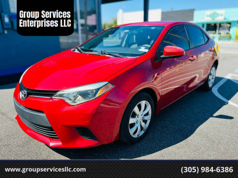 2014 Toyota Corolla for sale at Group Services Enterprises LLC in Tampa FL