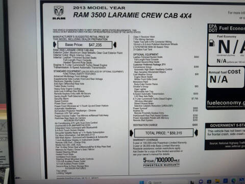 2013 RAM 3500 Laramie