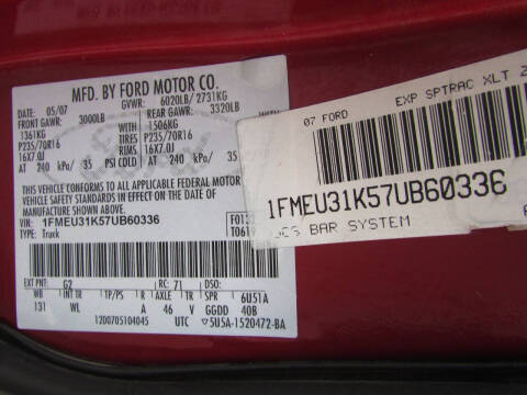 2007 Ford Explorer Sport Trac XLT