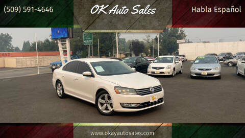 2013 Volkswagen Passat for sale at OK Auto Sales in Kennewick WA
