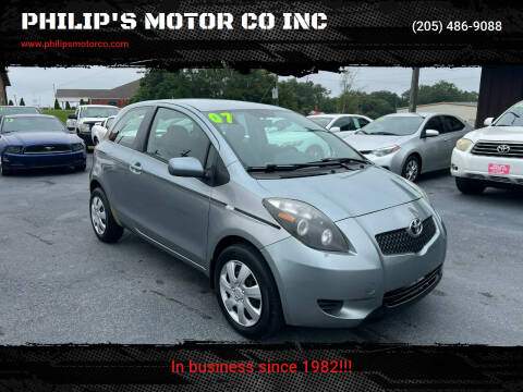 2007 Toyota Yaris for sale at PHILIP'S MOTOR CO INC in Haleyville AL
