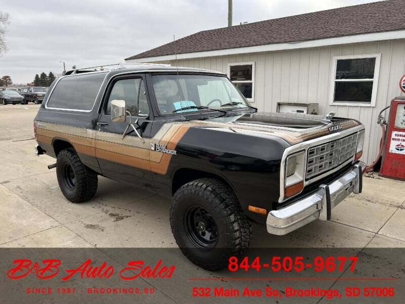 1985 Dodge Ramcharger for sale at B & B Auto Sales in Brookings SD