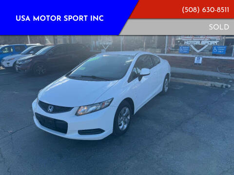 2013 Honda Civic for sale at USA Motor Sport inc in Marlborough MA