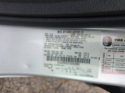 2012 Ford Fusion SE