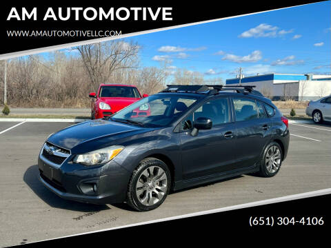 2013 Subaru Impreza for sale at AM AUTOMOTIVE in Forest Lake MN