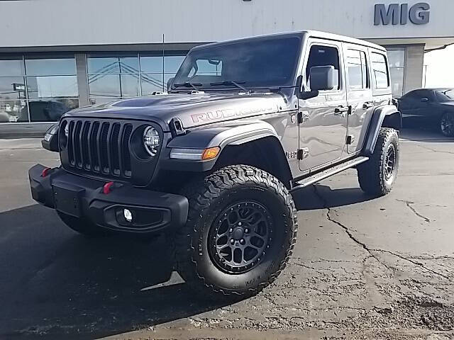 Used 2022 Jeep Wrangler Unlimited Rubicon with VIN 1C4HJXFN4NW247733 for sale in Bellefontaine, OH