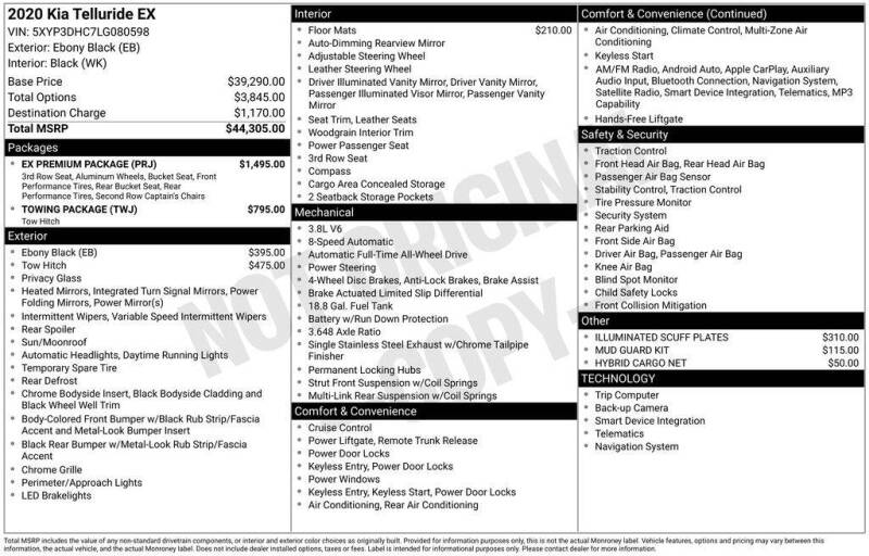 2020 Kia Telluride EX