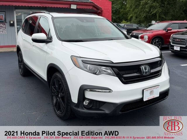 White 2021 Honda Pilot SE AWD SE 4dr SUV 1
