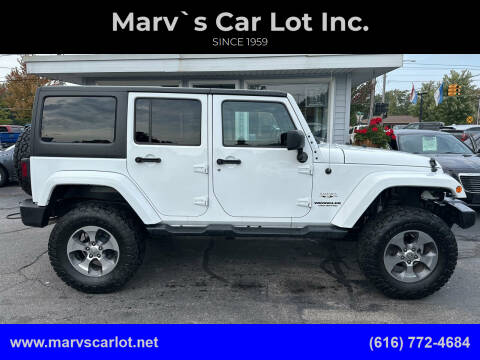 2016 Jeep Wrangler Unlimited for sale at Marv`s Car Lot Inc. in Zeeland MI