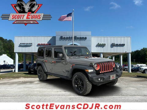 2020 Jeep Wrangler Unlimited for sale at SCOTT EVANS CHRYSLER DODGE in Carrollton GA