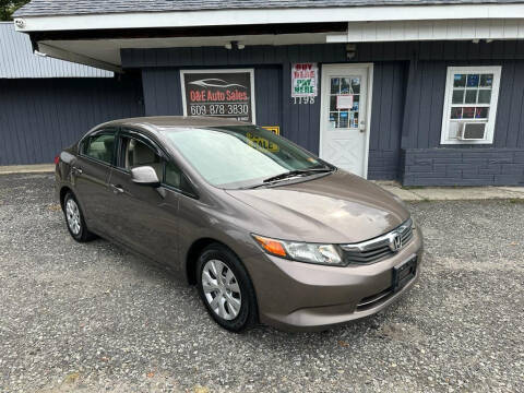 2012 Honda Civic for sale at O & E Auto Sales in Hammonton NJ