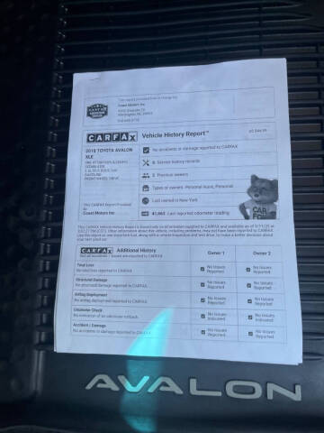 2018 Toyota Avalon XLE