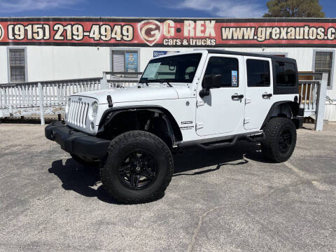2014 Jeep Wrangler Unlimited for sale at G Rex Cars & Trucks in El Paso TX