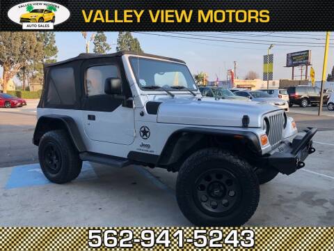 2005 Jeep Wrangler for sale at Valley View Motors in Whittier CA