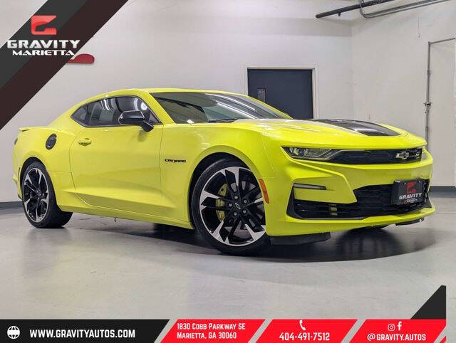 Yellow 2021 Chevrolet Camaro SS SS 2dr Coupe w/2SS 1