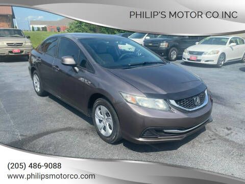 2013 Honda Civic for sale at PHILIP'S MOTOR CO INC in Haleyville AL
