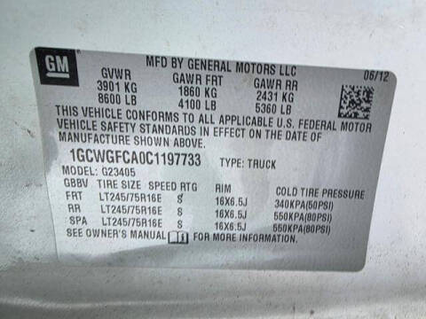 2012 Chevrolet Express 2500