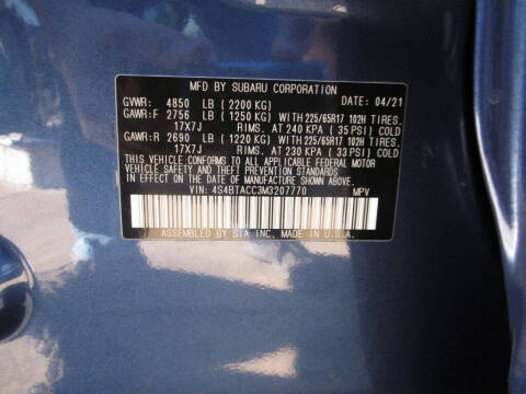 2021 Subaru Outback Premium