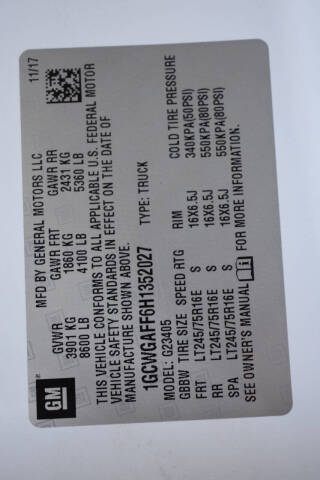 2017 Chevrolet Express 2500