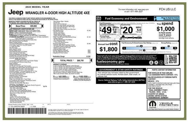 2023 Jeep Wrangler High Altitude 4xe