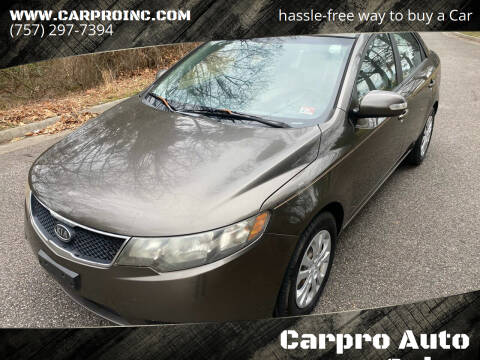 2010 Kia Forte for sale at Carpro Auto Sales in Chesapeake VA