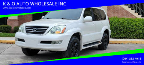 2007 Lexus GX 470 for sale at K & O AUTO WHOLESALE INC in Jacksonville FL