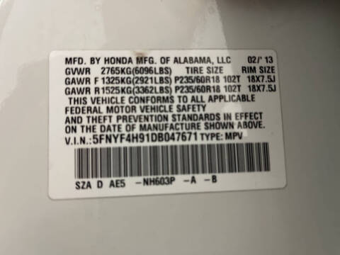 2013 Honda Pilot Touring