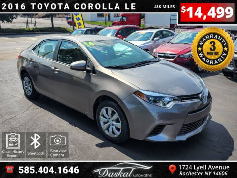 2016 Toyota Corolla for sale at Daskal Auto LLC in Rochester NY